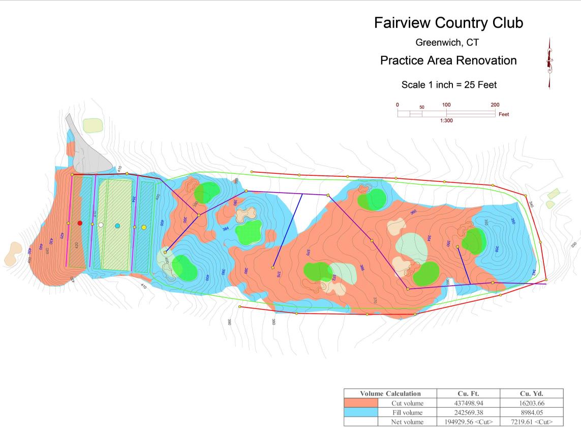 Golf Course Construction Level Drawing